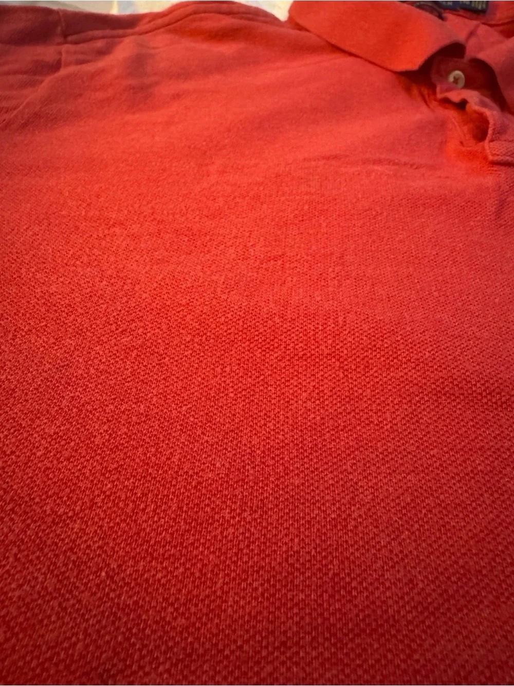 Y2K Polo Ralph Lauren Men’s XXL Red Classic Fit Cotton Pique’ Polo